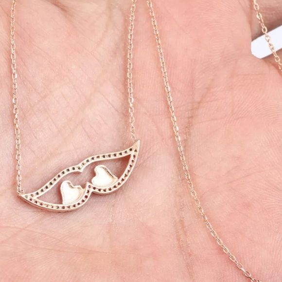 Speak only LOVE turquoise & ruby necklace - Picture 2 of 4